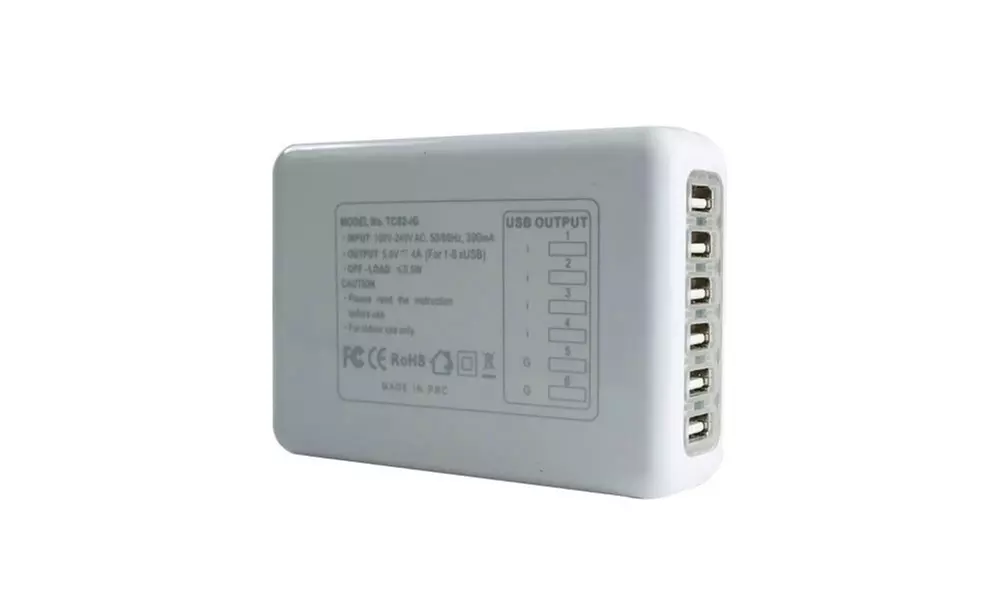 6-Port USB 110V Outlet Wall Charger - Second Medium