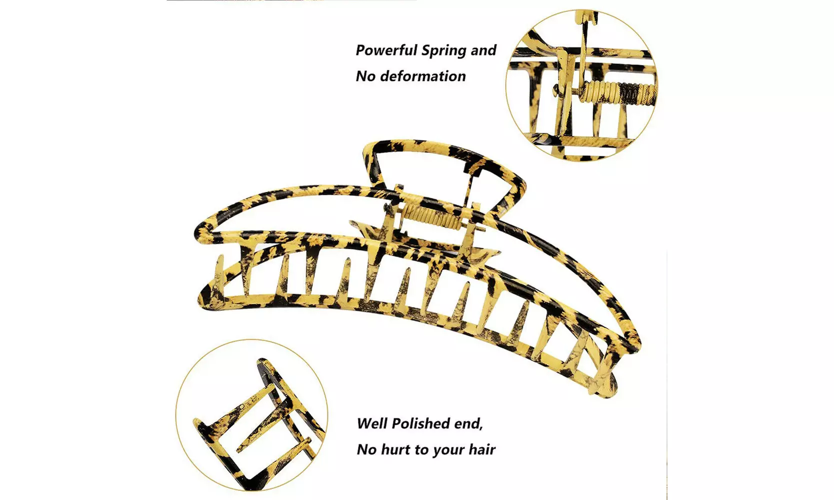 US 5-10 Pack Metal Jumbo Hair Claw Clip Large Strong Hold for Thick Hair Nonslip
