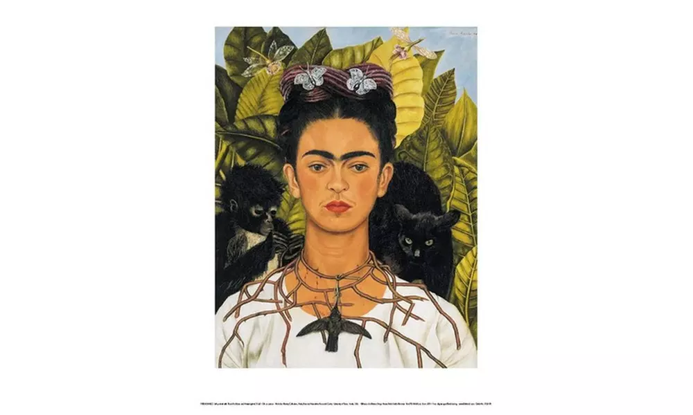 Self-Portrait with Thorn Necklace and Hummingbird, by Frida Kahlo - Primary Image