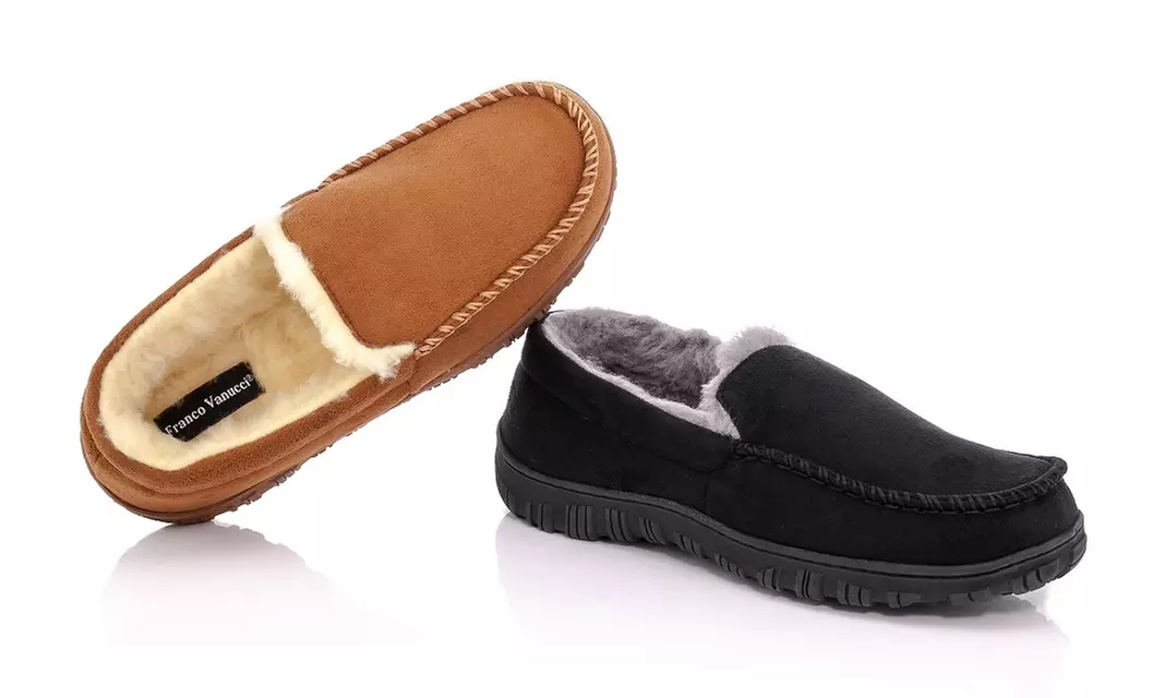Franco Vanucci Men's Slip-On Moccasin Slipper - Primary Image