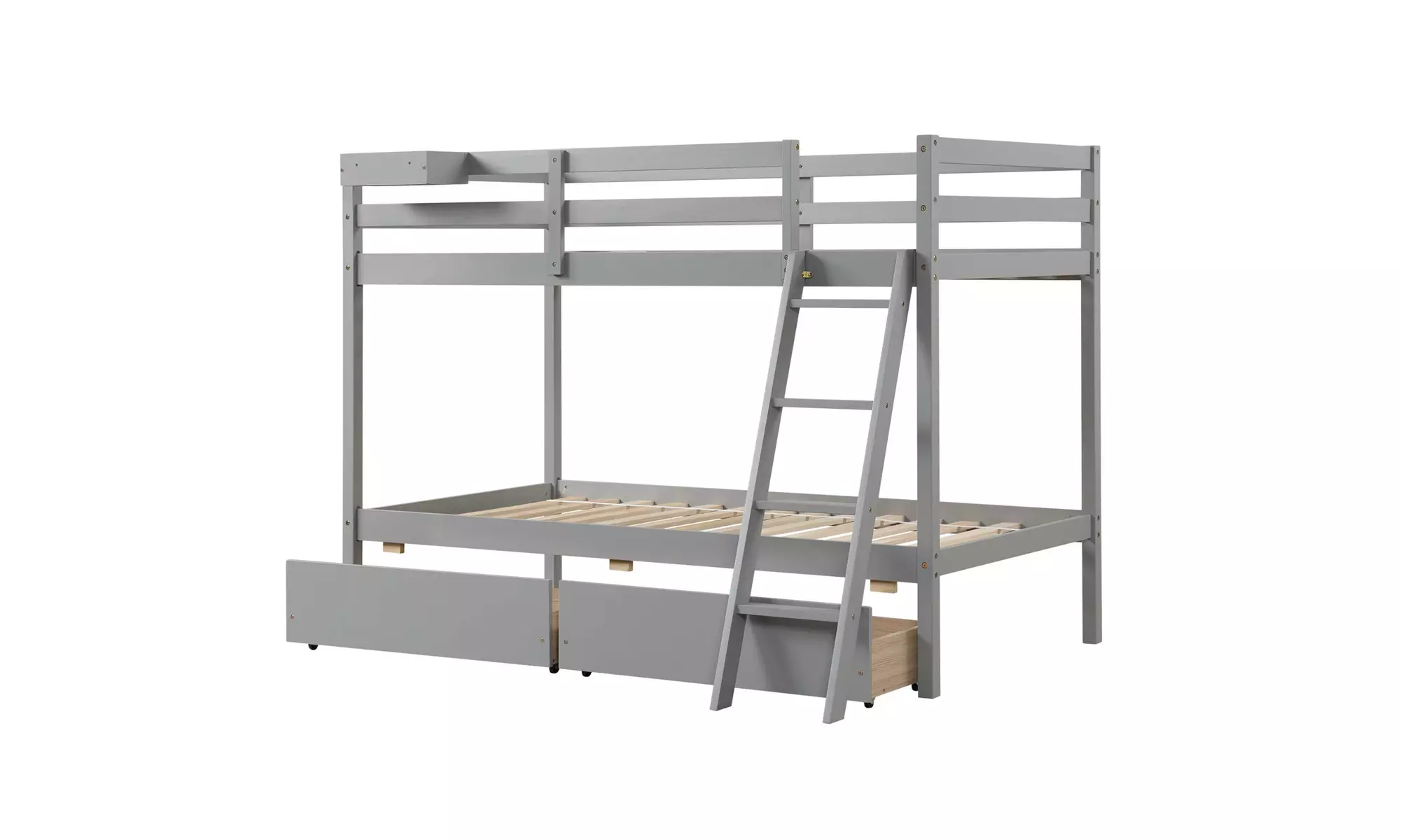 Costway Twin Over Twin Bunk Bed w/ 2 Storage Drawers Ladder No Box Spring Needed