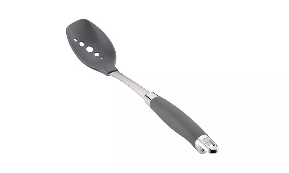 Anolon SureGrip Nylon Slotted Spoon, Gray 13.25in., - Primary Image