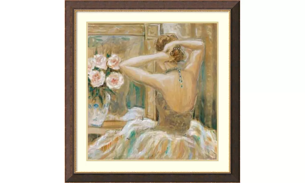 Karen Dupre 'Tres Joli (Very Pretty)' Framed Art Print 34x35-in - Primary Image