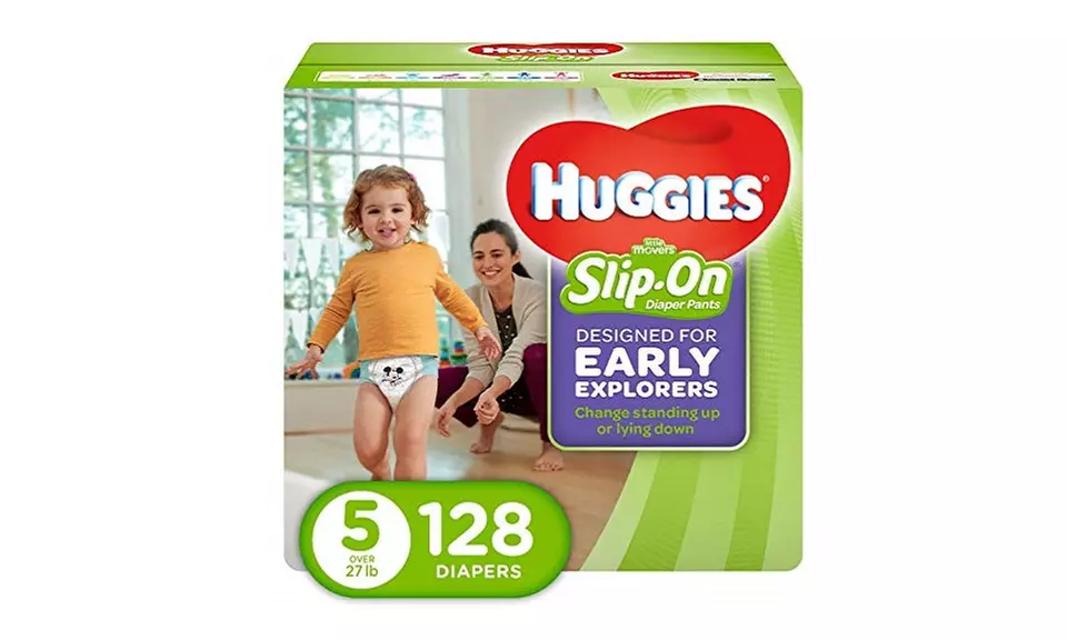 HUGGIES Little Movers Slip On Diaper Pants, Size 5, 128 Count, ECONOMY PLUS - Primary Image