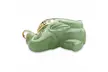 Green Jade 14k Gold Lucky Elephant Charm Pendant - Second Medium