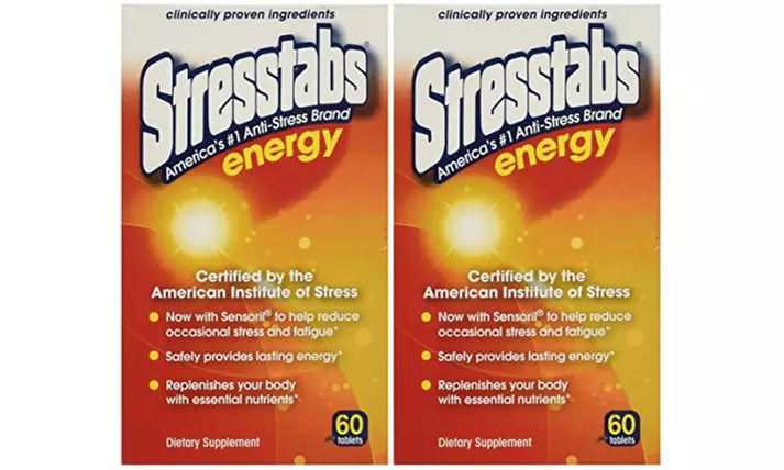 New Advanced Pack of 2 Stresstabs Energy Tablets 60 ea  - Second Medium