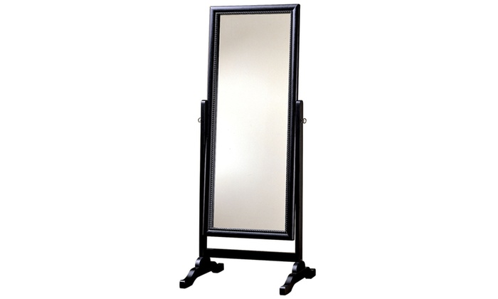 barton floor mirror in black finish groupon barton floor mirror in black finish groupon