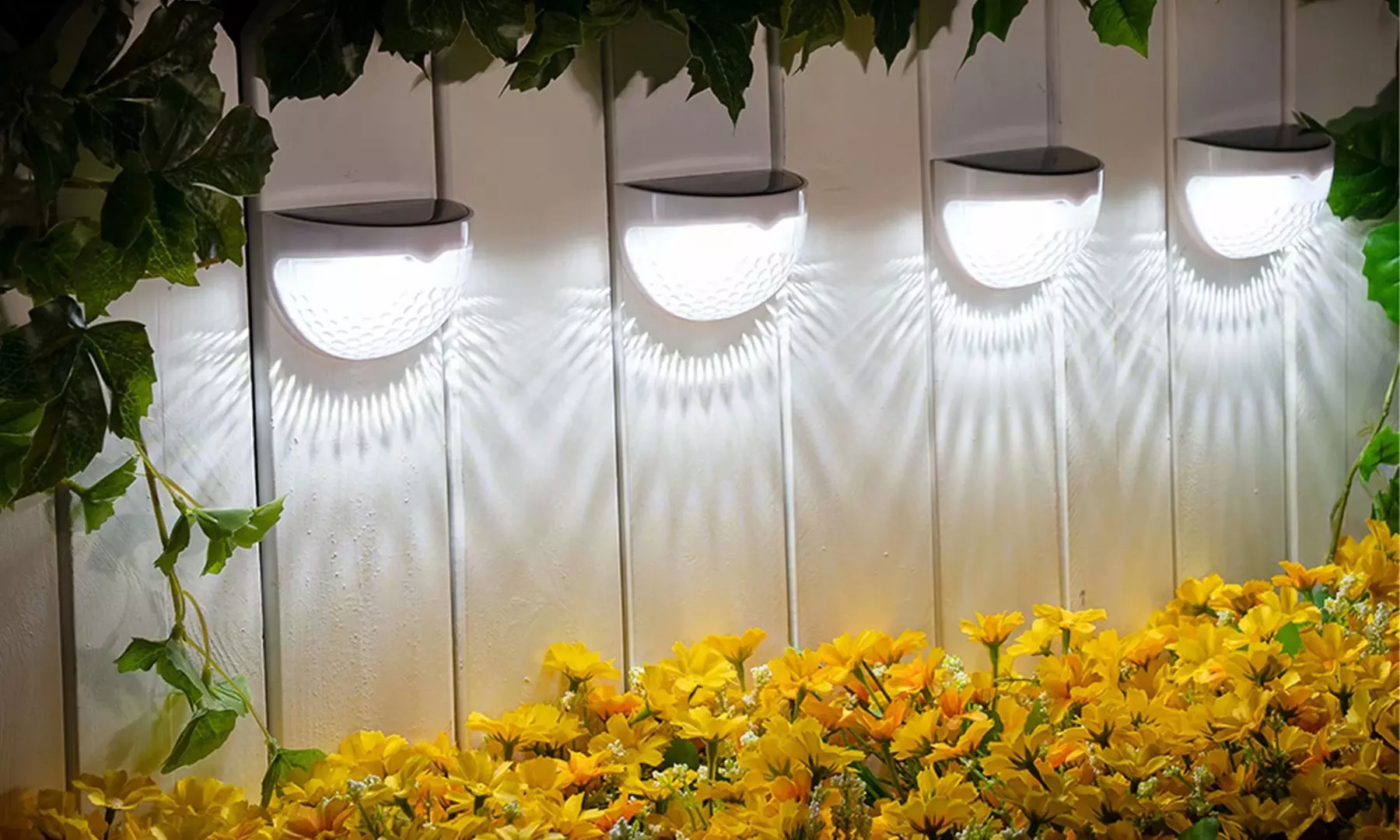 Outdoor Solar Light Solar Fence Post Lights LED Cool White Solar Deck Lights