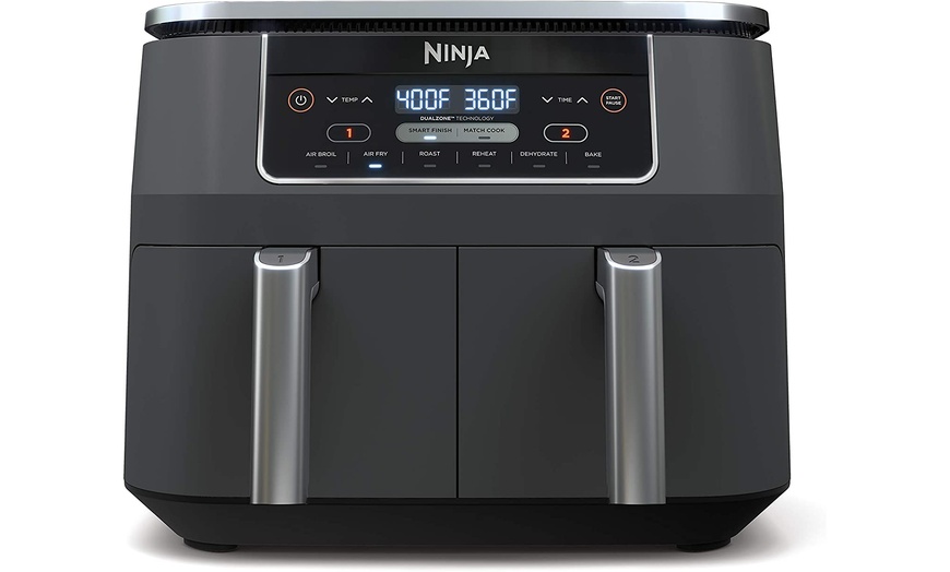 Ninja DZ201 6-in-1 2-Basket Air Fryer (Black) - Certified Refurbished ...