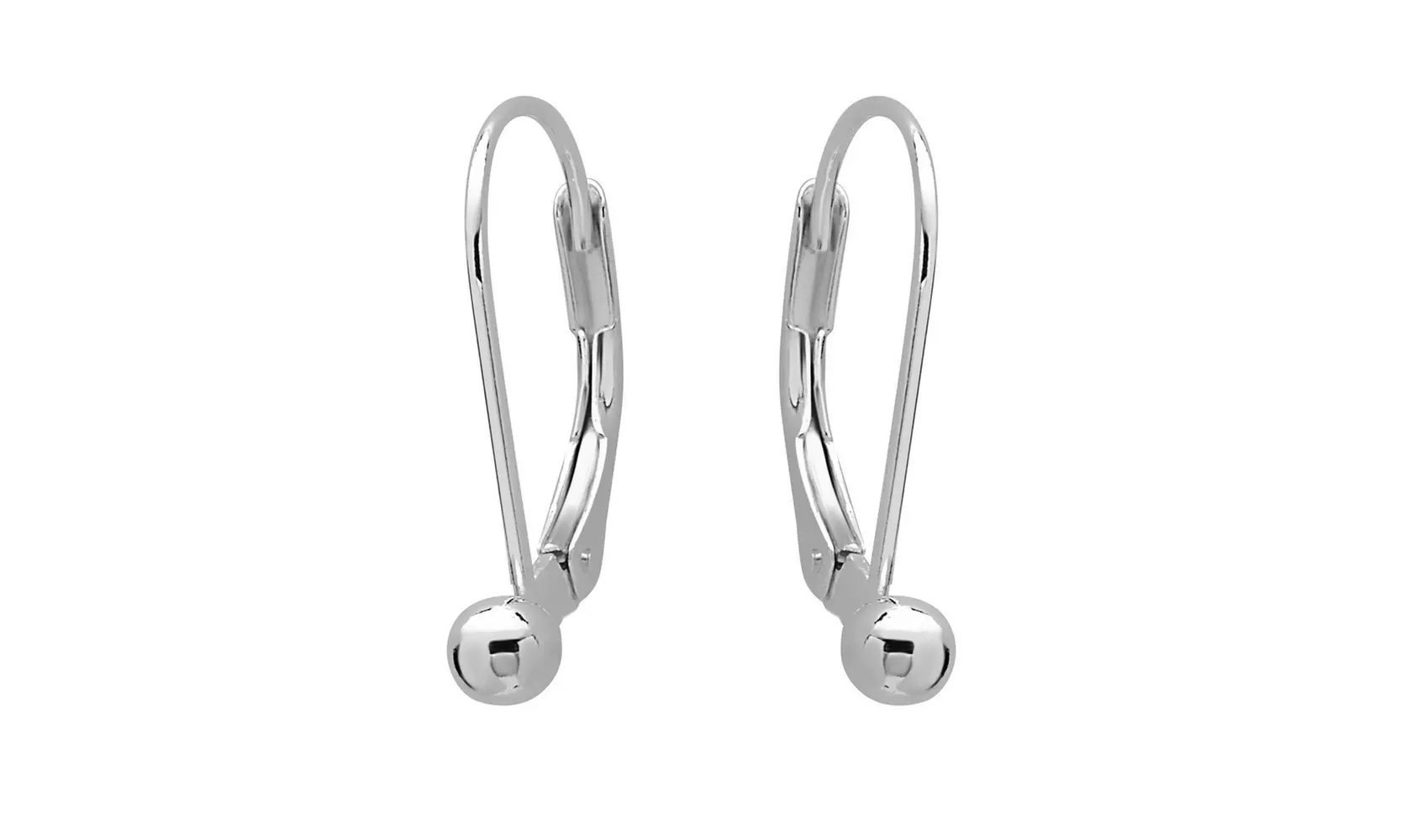 Sterling silver Lever back Ball drop earrings ( Multiple sizes )