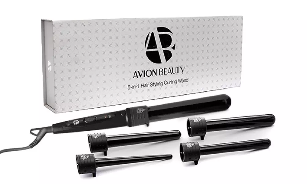 Avion Beauty Curling Wand/Hair Straightening Iron with 5 Interchangeable Barrels - Primary Image