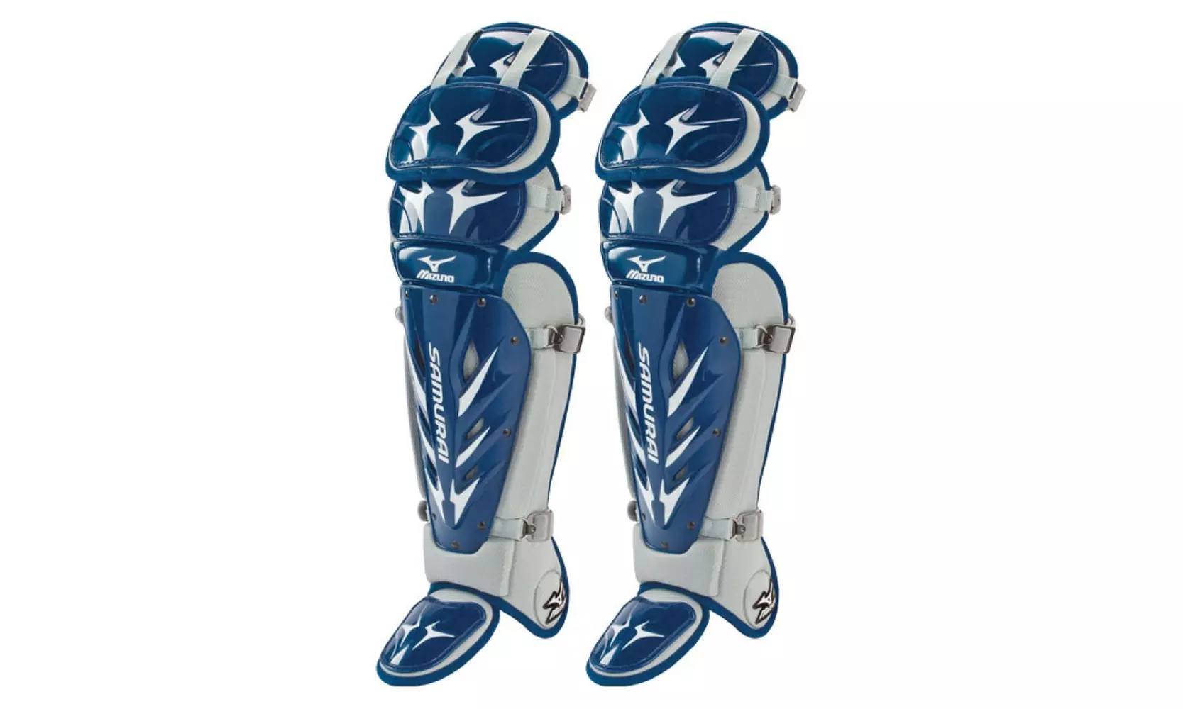 Mizuno G3 Samurai Adult Shin Guards, 16.5-Inch, Navy/Grey - Primary Image