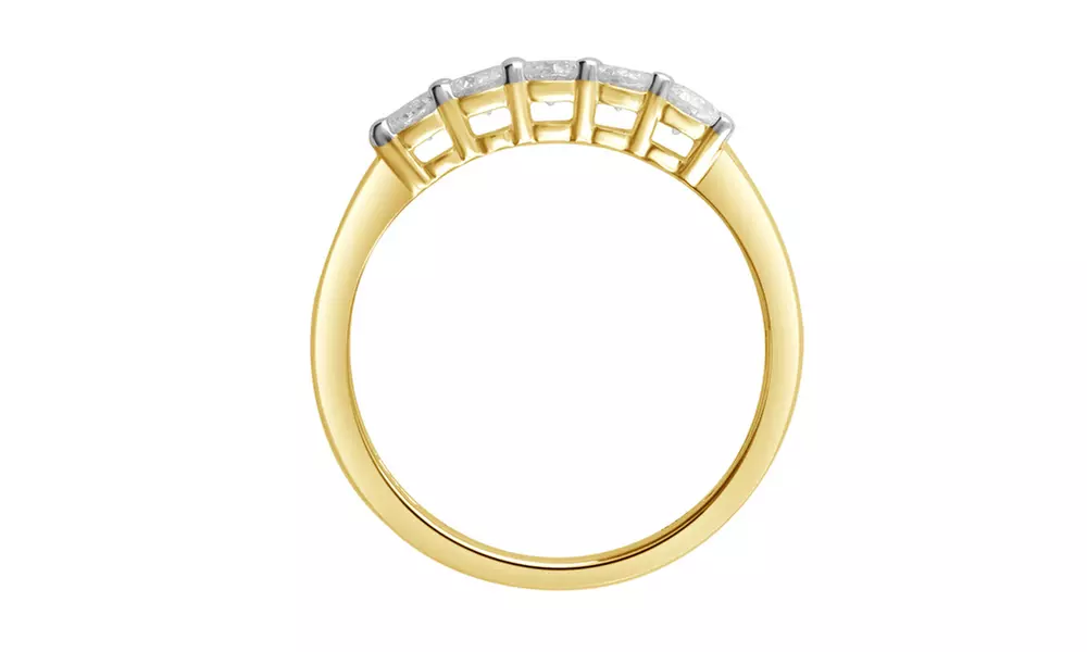 1/2 Cttw Diamond 5 Stone Band in 10K Yellow Gold - KR15166FY12 - Second Medium