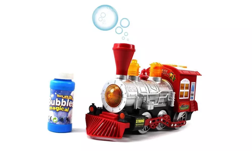 Bubble Steam Train Car Bubble Blowing Bump & Go Battery Operated Toy Train - Primary Image