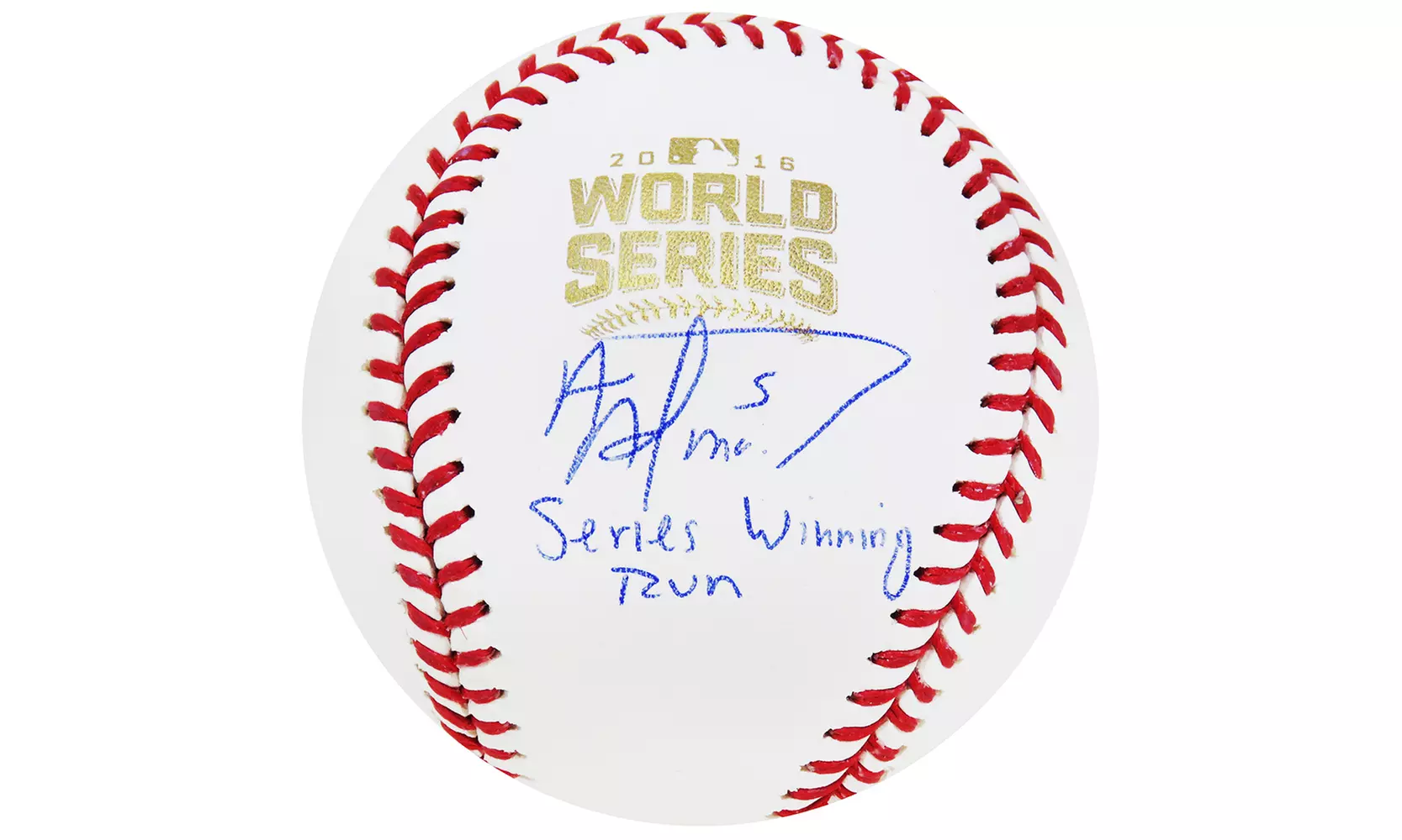 Albert Almora Signed Rawlings Official 2016 World Series Baseball w/Winning Run - Primary Image
