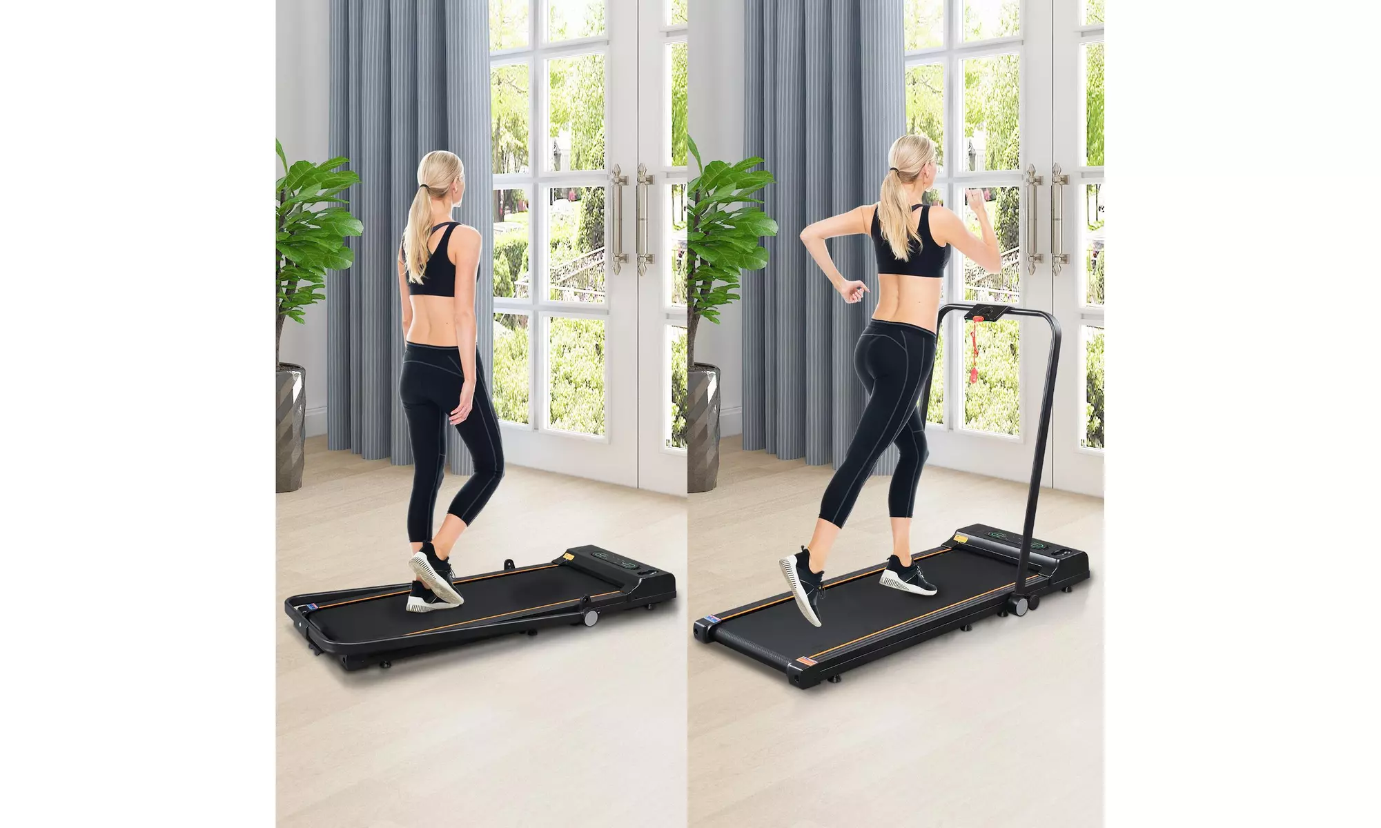 2 in 1 Folding Electric Treadmill Walking Jogging Machine - Primary Image