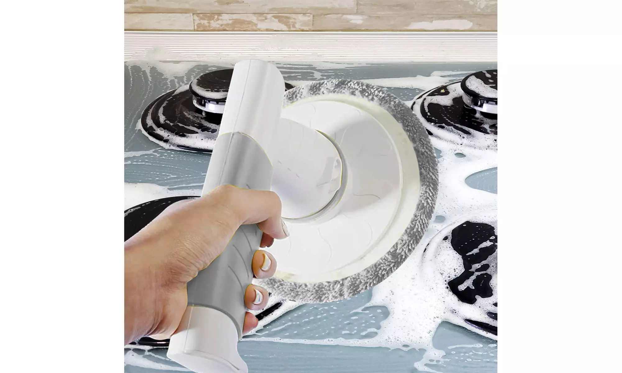 Zummy Handheld Electric Scrubber Bathtub Brush Kitchen Bathroom Toilet Tub 