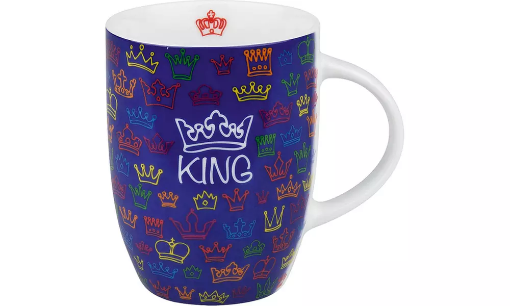 Set of 4 Royal Family Mugs - King - Primary Image