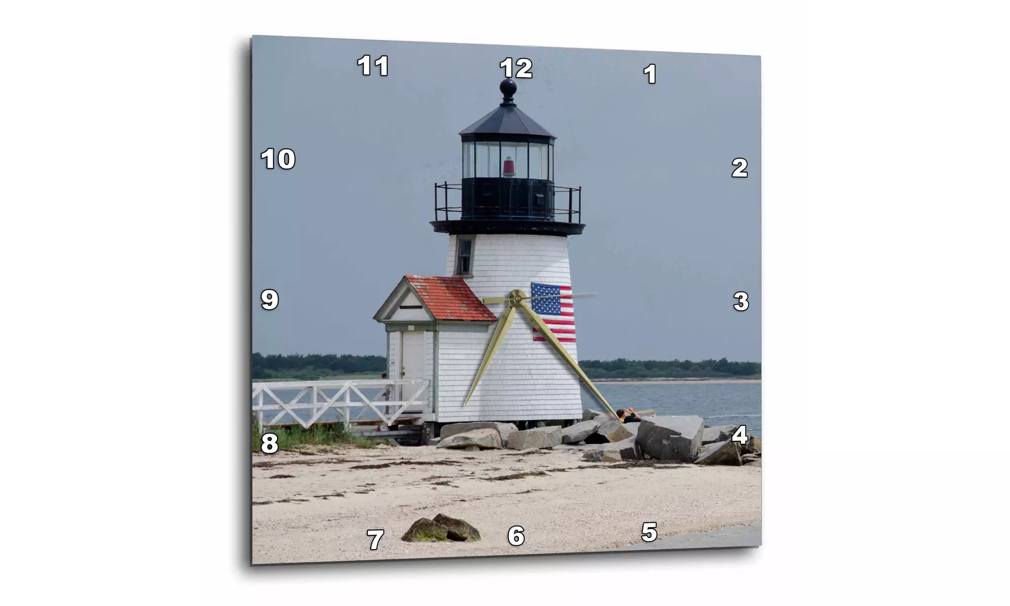  Wall Clock - Massachusetts, Nantucket. Brant Point Lighthouse.  - Primary Image