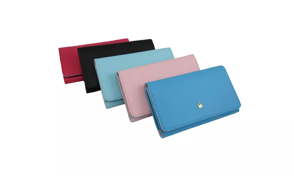 Multifunctional Crown Pouch Leather Case Wrist Bag Handbag - Second Medium