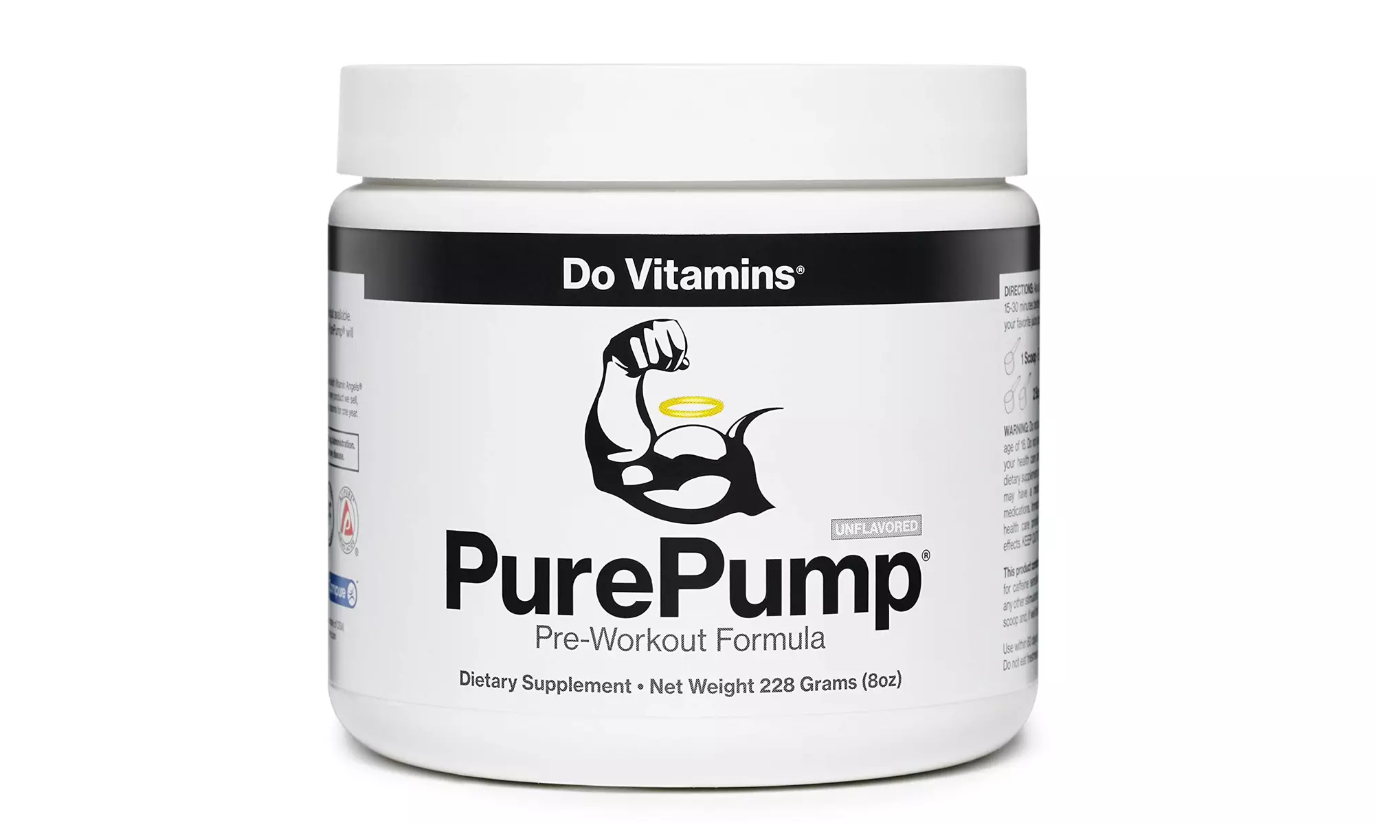 Do Vitamins PurePump Natural Pre Workout Supplement Powder, Unflavored, 8oz - Primary Image