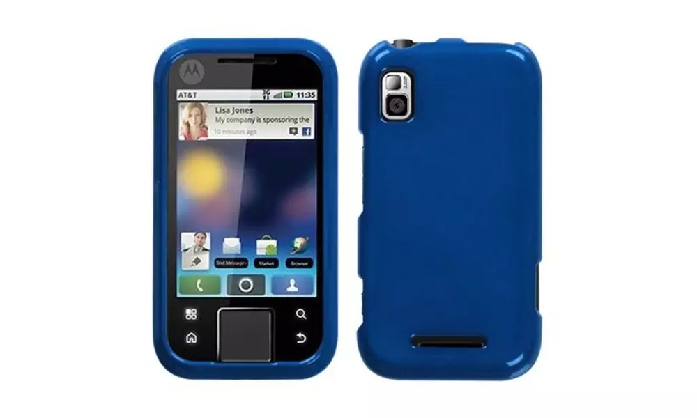 Insten Solid Dark Blue Phone Case for MOTOROLA: MB508 (Flipside) - Primary Image