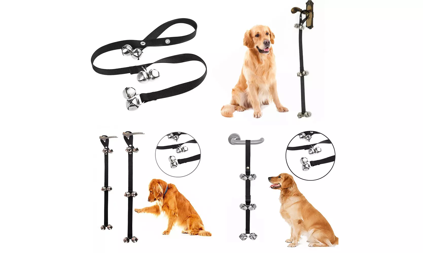US 2-4 Pack Pet Dog Puppy Potty Training Door Bells Rope Housebreaking Anti Lost