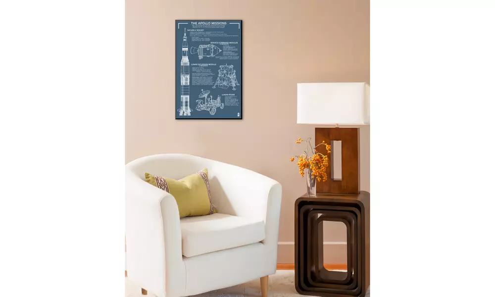 Apollo Missions - Blueprint Poster - Second Medium