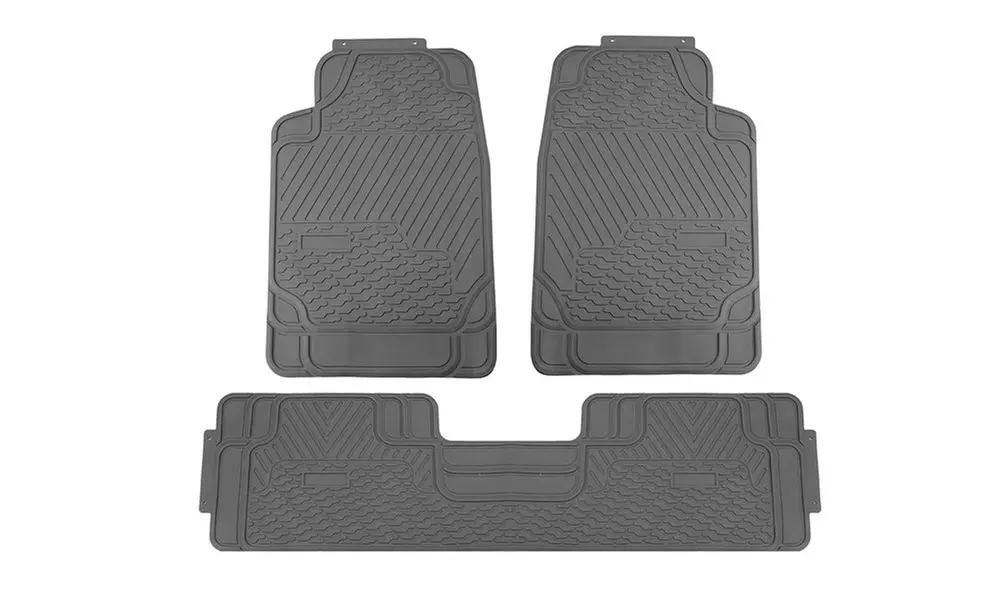 Heavy Duty ClimaProof Trimmable Non Slip Rubber Floor Mats 3 Piece Set F11309-G - Primary Image