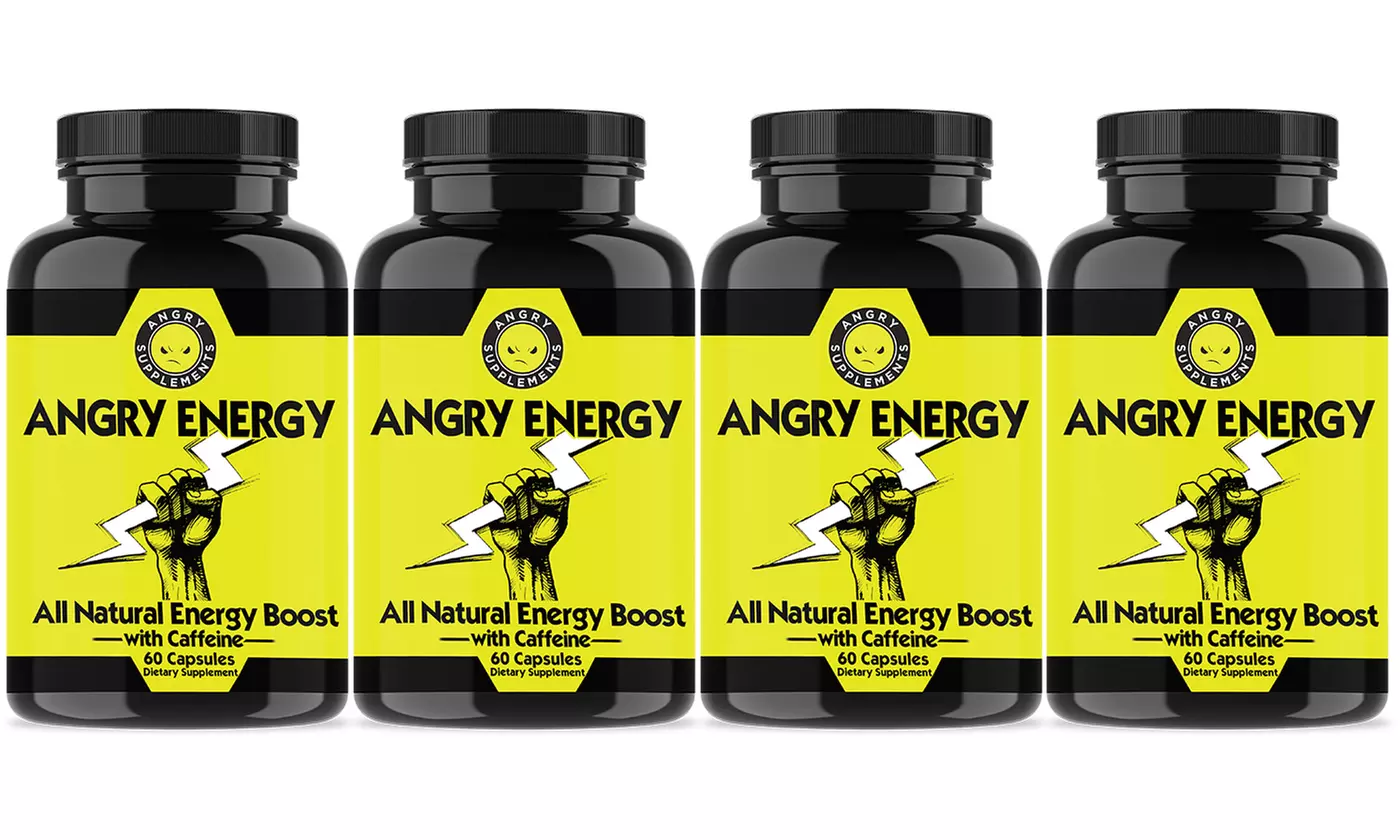 Angry Energy, All-Natural Energy Booster with Caffeine and Garcinia Cambogia