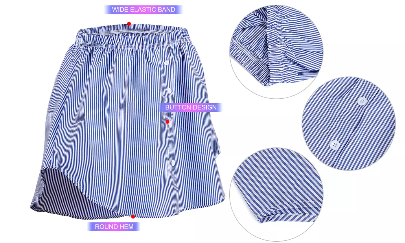 Women Mini Skirt Shirt Shirt Extenders Layering Shirt Extenders 