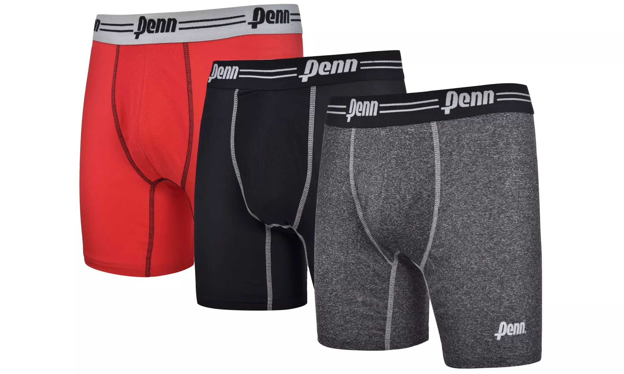 PENN Mens Performance Boxer Briefs - 12 Pack Tagless No Fly Mystery Colors