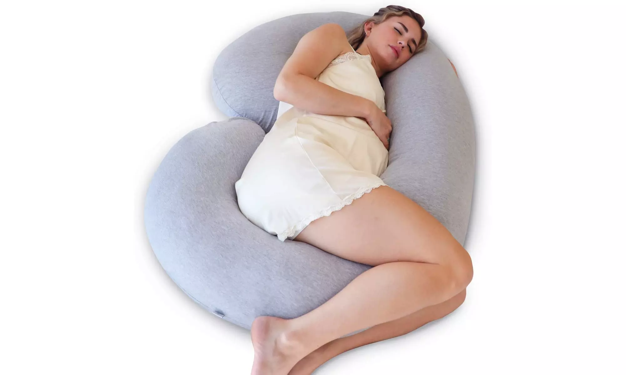 PharMeDoc Full Body Pregnancy Pillow with Jersey Cotton Cover - Primary Image