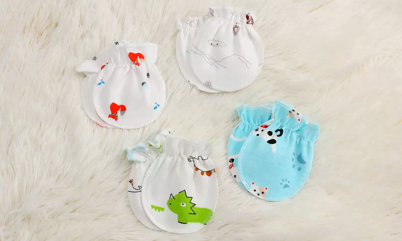 Baby Anti Scratching Soft Cotton Gloves Newborn Protection Face Scratch Mittens