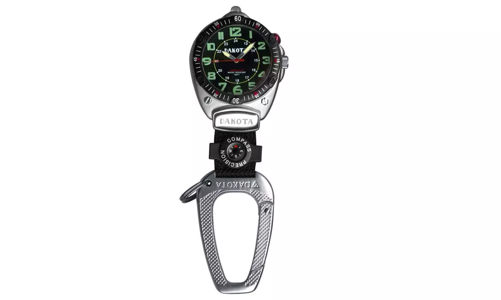 Dakota Easy-To-Read Flashlight Clip Watch - Black Fob - Primary Image