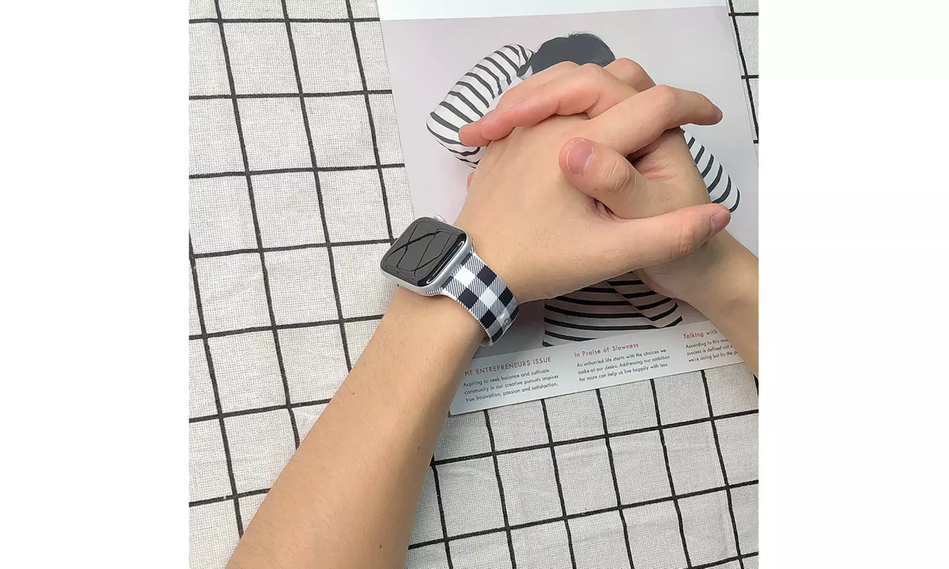 Buffalo Plaid Apple Watch Silicone Bands All Series 1-7 & SE