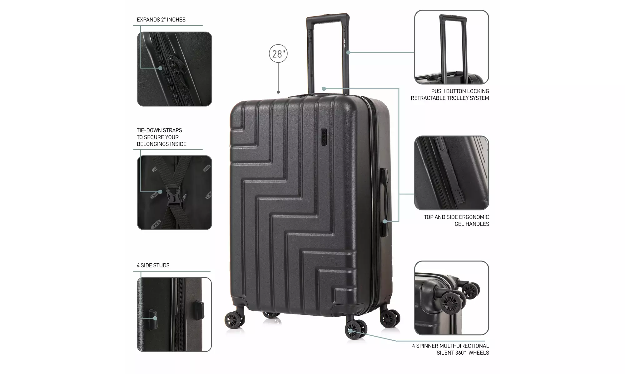 DUKAP Zahav Lightweight Hardside Spinner Luggage