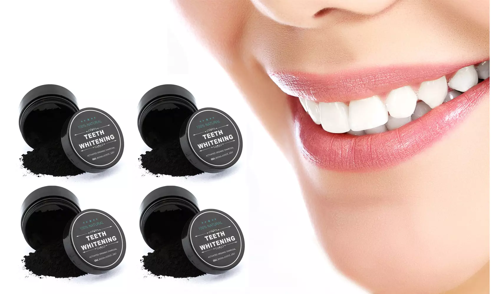 Advanced True Charcoal Teeth Whitening Kit Powder  (4-Pack) - Primary Image
