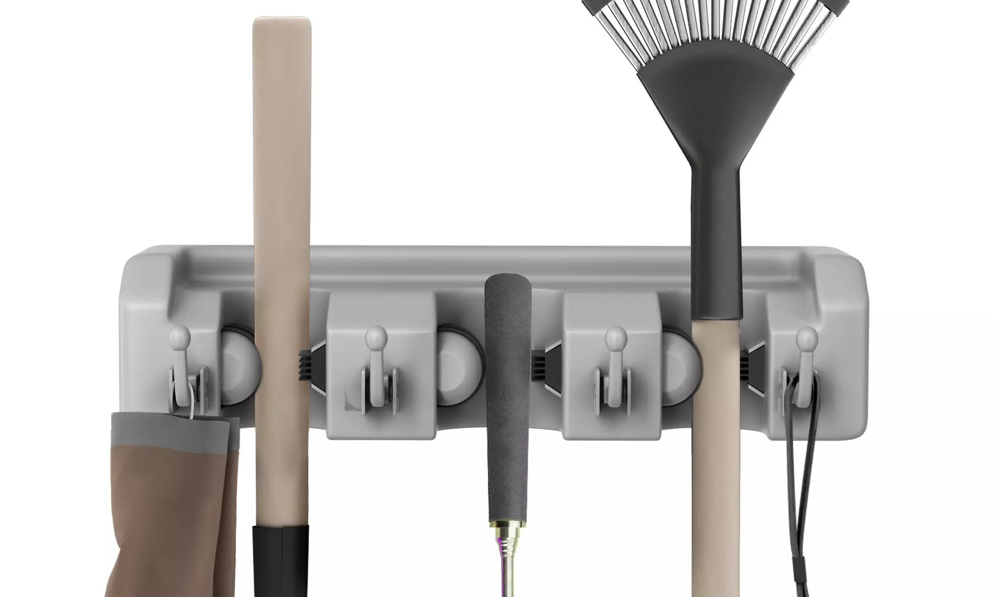 Tool Holder with Hooks- Wall Mounted Organizer for Garage