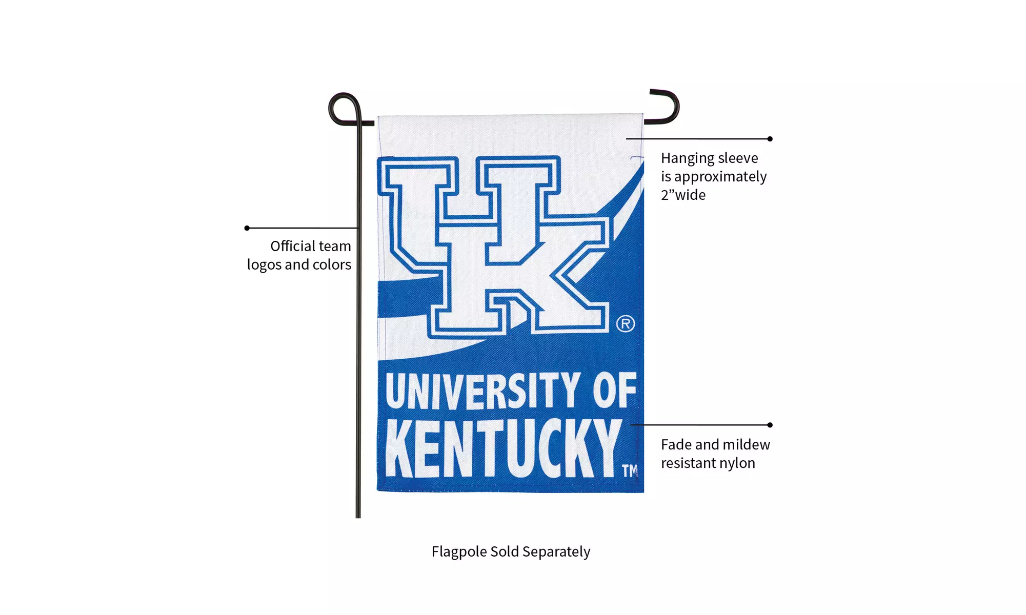 Evergreen Flag, DS New Burlap, Garden, University of Kentucky - Second Medium