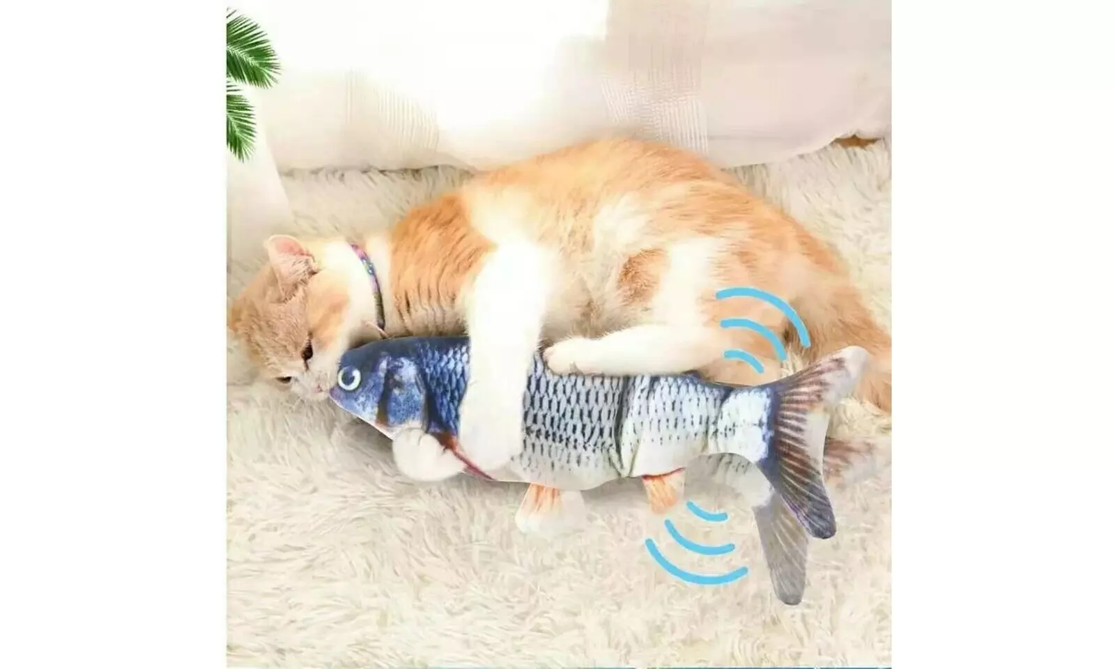 Electronic Pet Cat Toy Realistic Flopping Fish Cat Interactive Toys Wiggle Fish