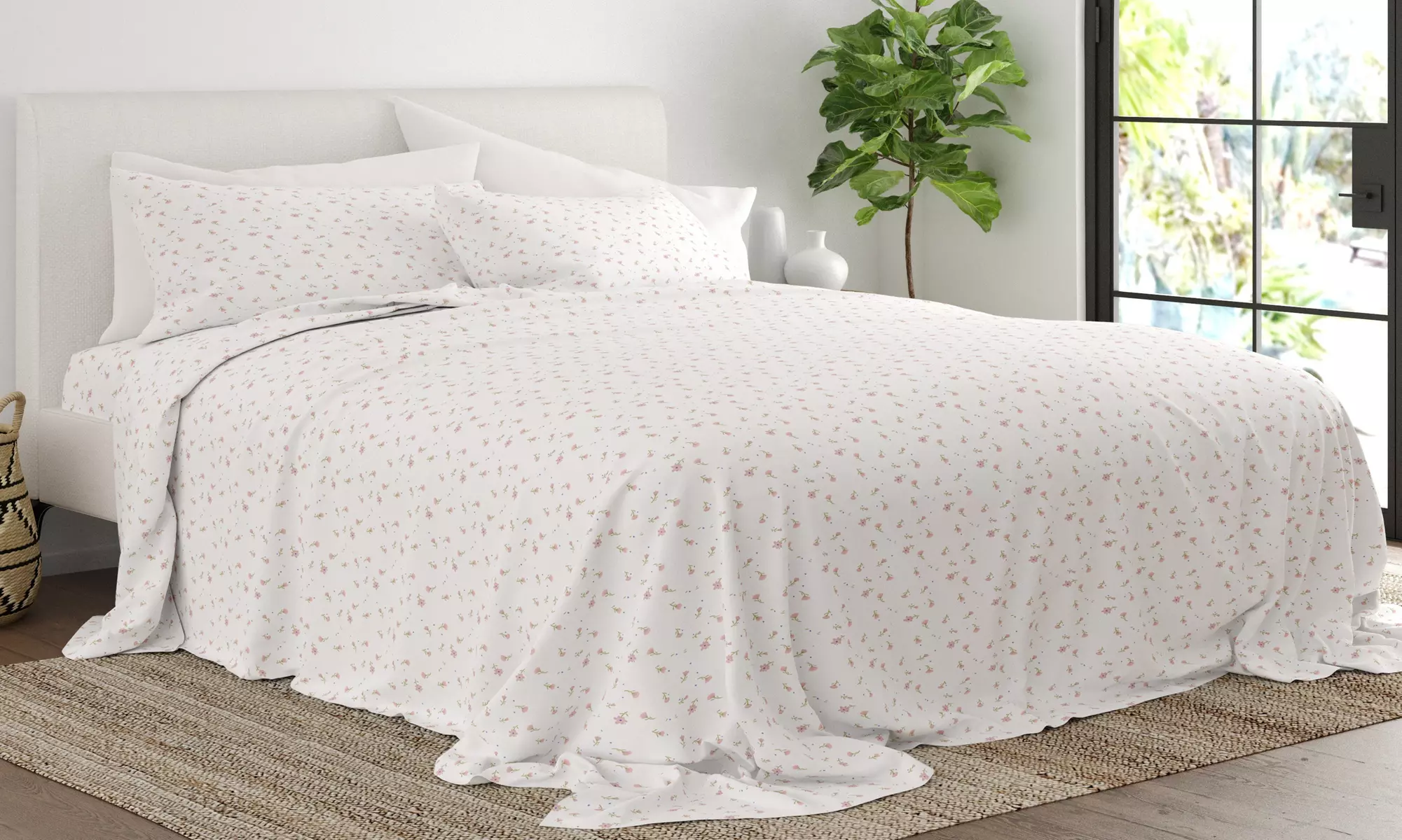 Merit Linens Premium Floral Inspired Ultra Soft Bed Sheet Set
