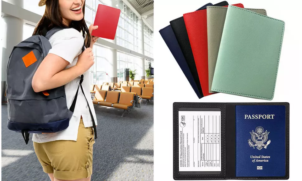 Vaccination Card Holder Travel Passport Wallet for Women, 2 Slots Credit Ca Affordable Luggage \u0026 Top-Rated Travel Gear |