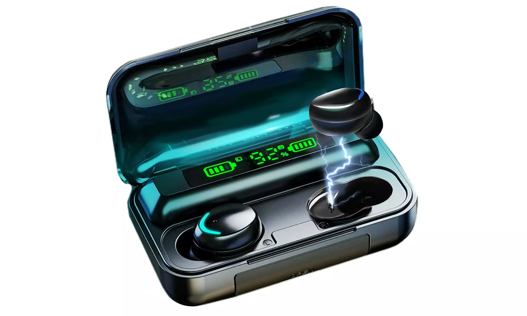 Bluetooth Hybrid Active Noise Cancelling Wireless Earbuds, In-Ear Headphones/Mic - Second Medium