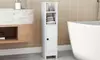 Costway Bathroom Storage Cabinet with Adjustable Shelf 1 Door & 2 Open Shelves