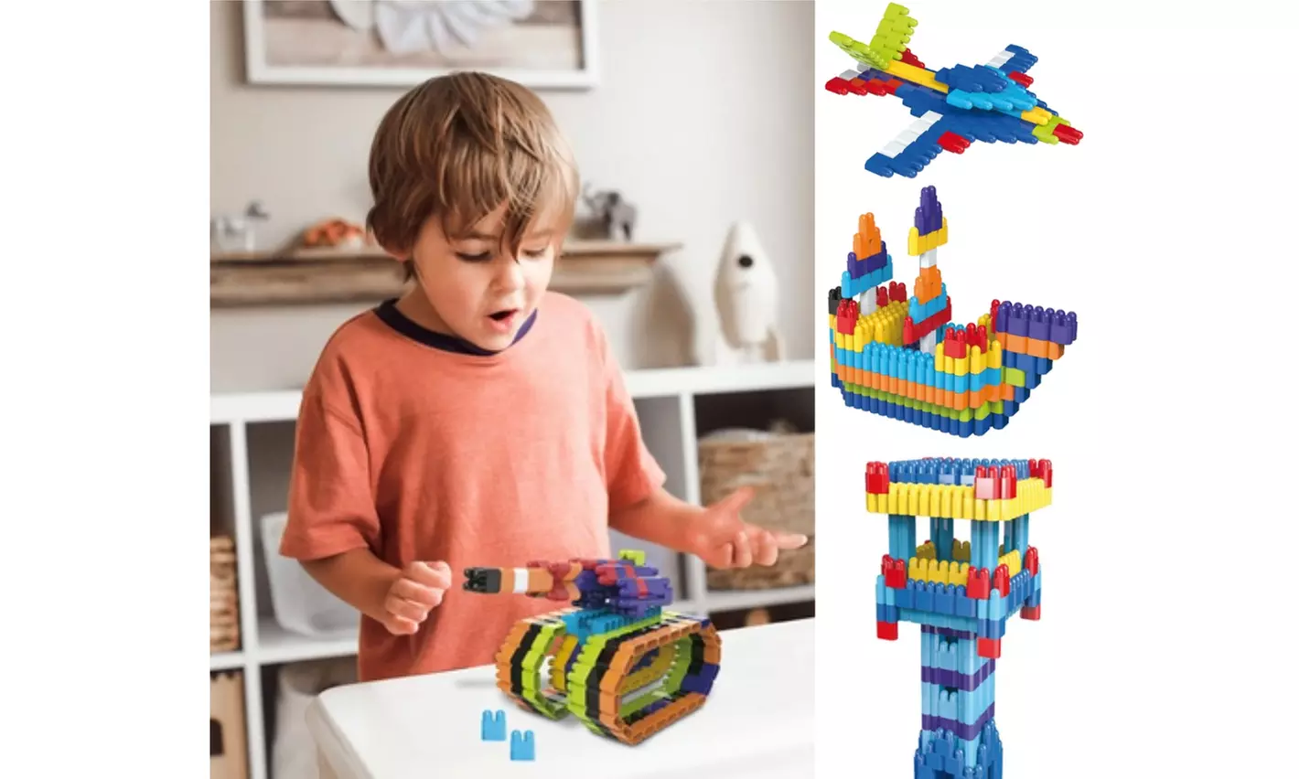 Zummy STEM Mathematical Cube Building Blocks DIY Game for Kids 398 PCS - Primary Image