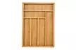 voberry Bamboo Expandable Drawer Organizer Kitchen Cutlery and Utensil Tray - Second Medium