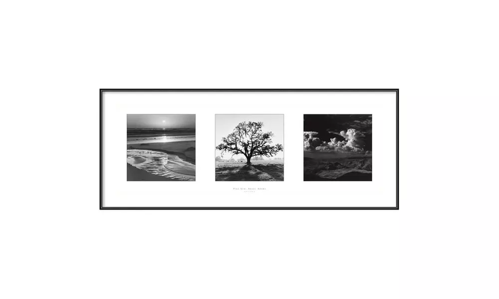 Ansel Adams 'Fiat Lux: Trilogy' Framed Art Print 36x14-in - Primary Image