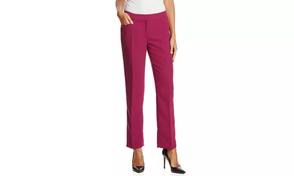 TAHARI ARTHUR S. LEVINE Petite One-Button Crepe Pant Suit - Second Medium