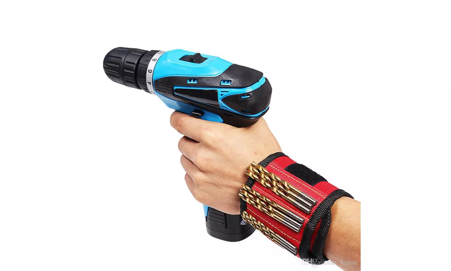Magnetic Wristband with Embedded Magnets for Holding Screws